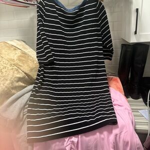Tommy Hilfiger Black and White Striped Dress